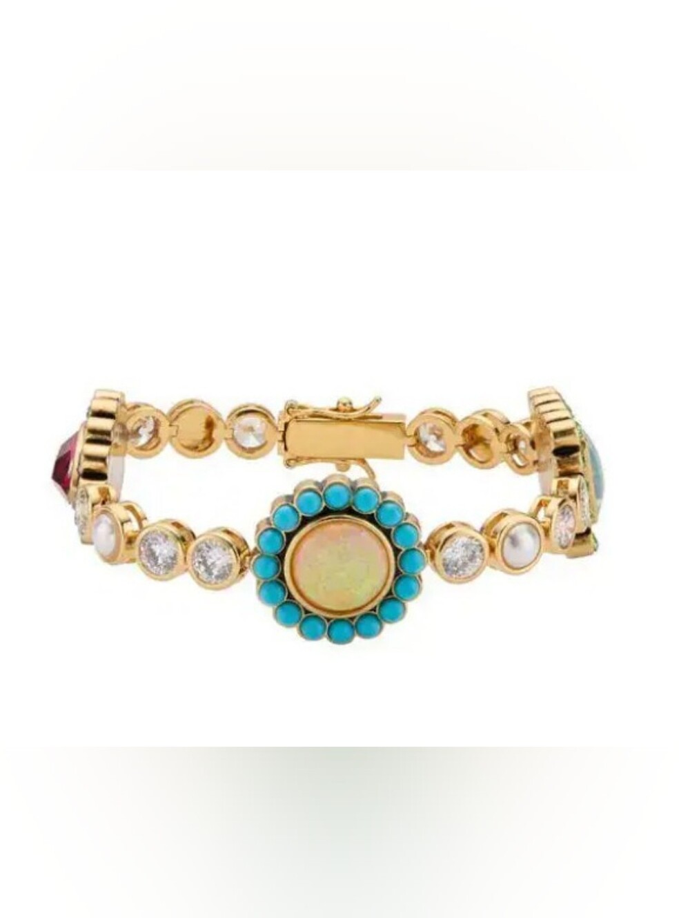 Kurt Geiger crystal and faux pearl bracelet